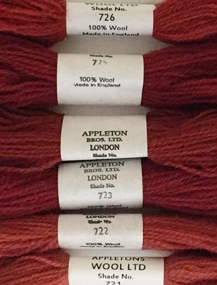 Appleton Tapestry Wools - Paprika Set, 10m Skeins 721-726