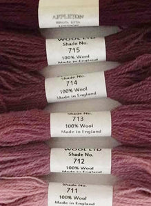 Appletons Tapestry Wool - Wine Red, 10m Skeins 711-716