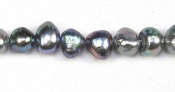 Gemstone Beads - Fresh Water Nugget Pearls - Peacock Grey 48114