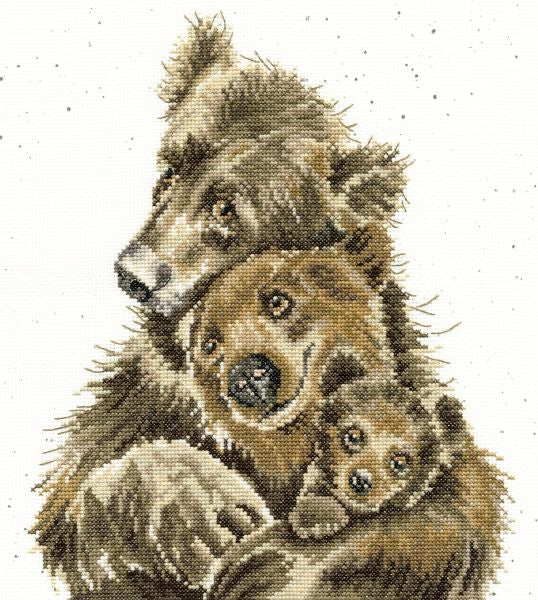 Bear Hugs Cross Stitch Kit, Bothy Threads, Wrendale XHD95