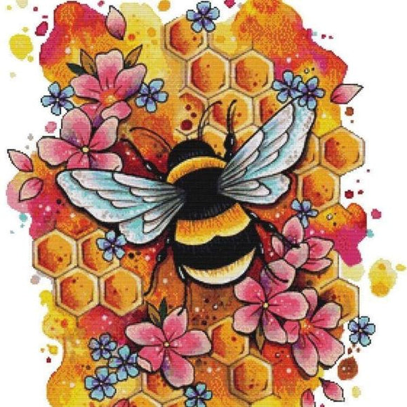Bee Cross Stitch Kit (Large) - Lorna Laine