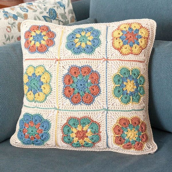 Granny Square Cushion Crochet Kit, BEIGE, Anchor A28G001\9061