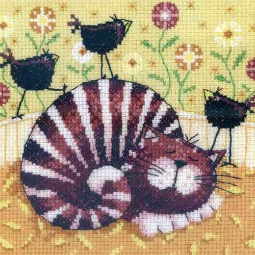 Birds of a Feather Cross Stitch Kit, Heritage Crafts -Karen Carter