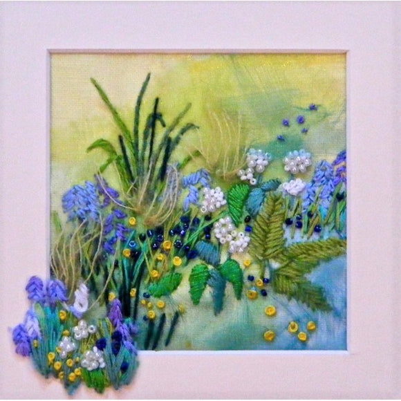 Bluebells and Wild Garlic Embroidery Kit, Rowandean Embroidery