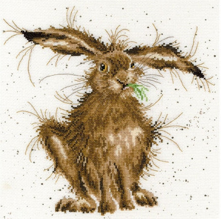 Cross Stitch Kit Hare Brained, Hannah Dale Wrendale Designs XHD49