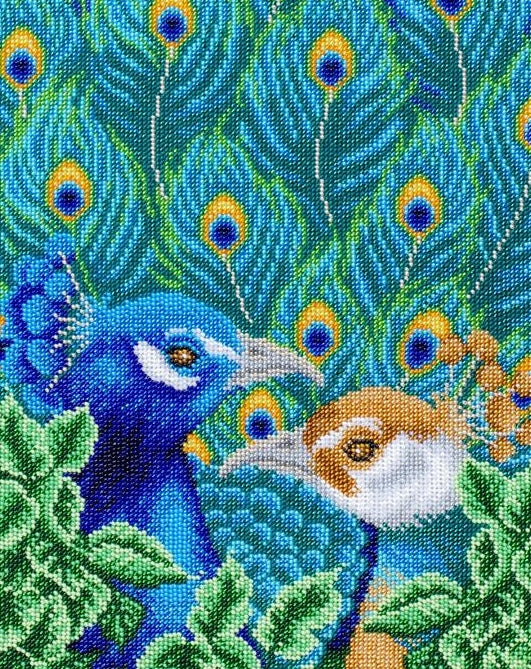 Bright Birds, Peacock Bead Embroidery Kit, Bead Work Kit VDV, TN-1047