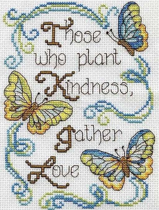 Butterfly Kindness Cross Stitch Kit, Design Works 2894