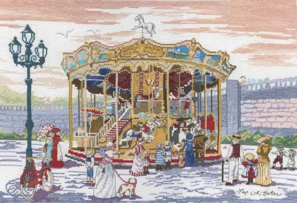 Carousel at Montmartre Cross Stitch Kit, All Our Yesterdays FW46