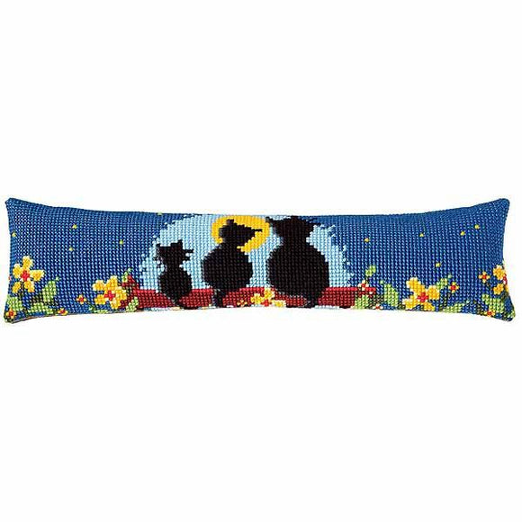 Cat Family CROSS Stitch Tapestry Kit Draught Excluder, Vervaco PN-0009353