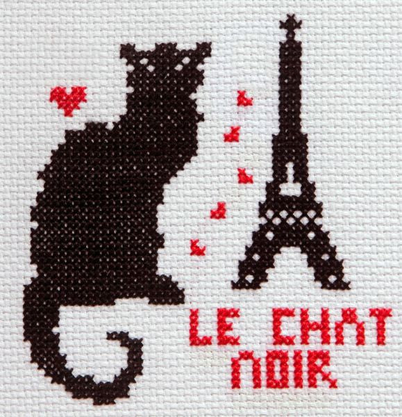 Le Chat Noir Starter Cross Stitch Kit, Pastime & Present Days PTPD02