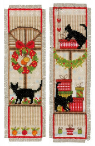Christmas Cats Bookmarks Cross Stitch Kit, Vervaco pn-0155657