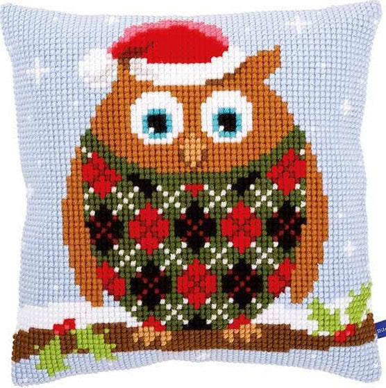 Christmas Owl CROSS Stitch Tapestry Kit, Vervaco pn-0154717