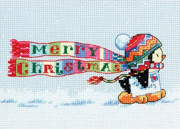 Christmas Penguin Cross Stitch Kit, Dimensions D70-08950