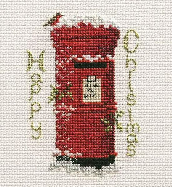 Christmas Post Cross Stitch Christmas Card Kit, Derwentwater Designs