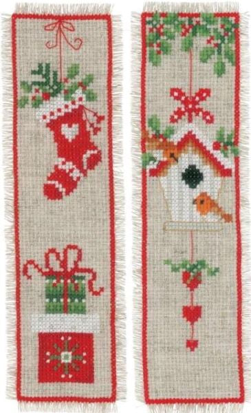 Christmas Motif Bookmarks Cross Stitch Kit, Vervaco PN-0178766