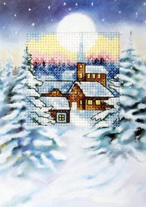 Christmas Village Cross Stitch Kit Christmas Card, Orchidea ORC.6233