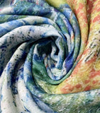 Scarf - Monet Poppy Field Soft Cotton Blend Fabric Scarf / Shawl
