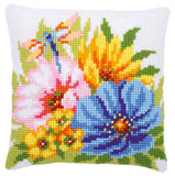 Colourful Flowers CROSS Stitch Tapestry Kits, Vervaco -PAIR