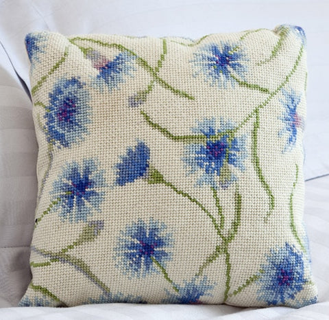 Cornflower Tapestry Kit Cushion / Herb Pillow, Cleopatra's Needle HP54