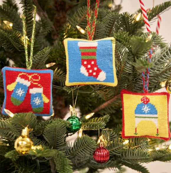Cosy Christmas Tapestry Kit, Christmas Decorations (x3) Anchor