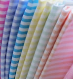 Country Cotton Fabric Bundle, Fat Quarters -Pastel Stripes