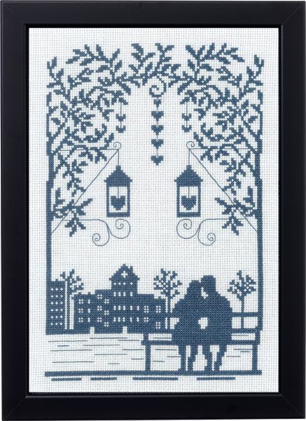 Couple Silhouette Cross Stitch Kit, Permin 91-9367