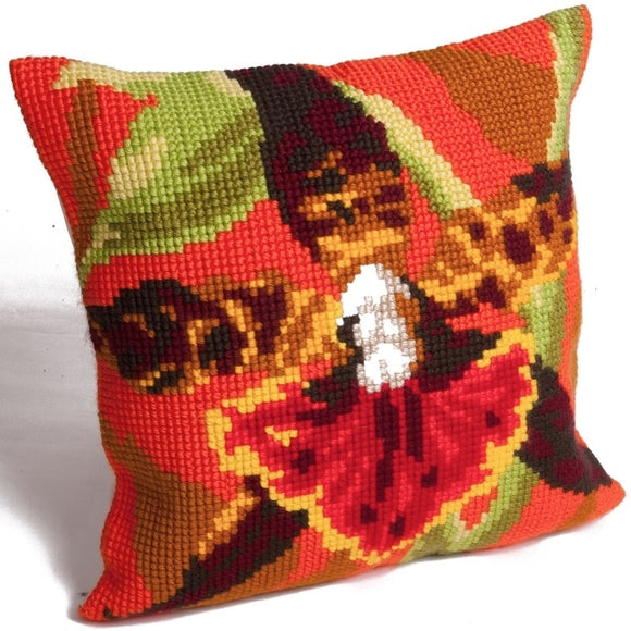 Tiger Orchid CROSS Stitch Tapestry Kit, Collection D'Art CD5001