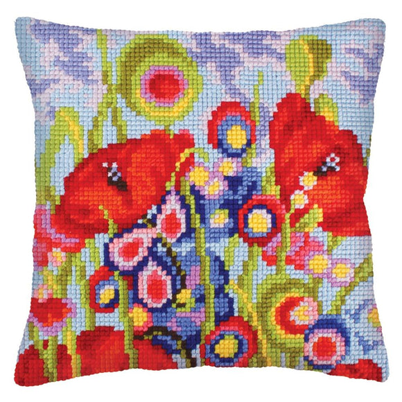 Red Poppies II CROSS Stitch Tapestry Kit, Collection D'Art CD5234