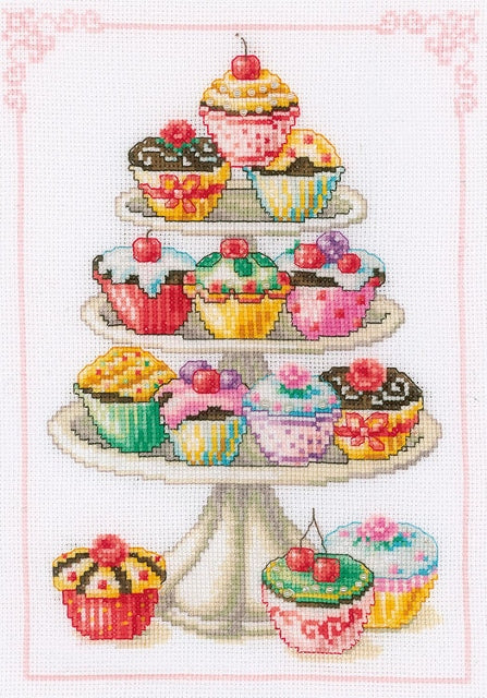 Cupcake Anyone? Cross Stitch Kit, Vervaco pn-0011909