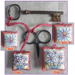 Daisies Scissor Keep & Key Keep Cross Stitch Kits, Michael Powell Art x101