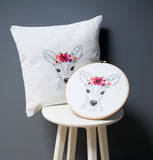 Deer with Flowers Embroidery Kit, Vervaco pn-0170263
