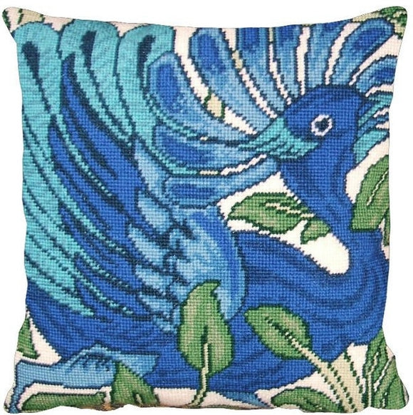 William de Morgan Fantastic Peacock Tapestry Needlepoint Kit, Designers Needle