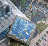 William de Morgan Fantastic Peacock Tapestry Needlepoint Kit, Designers Needle
