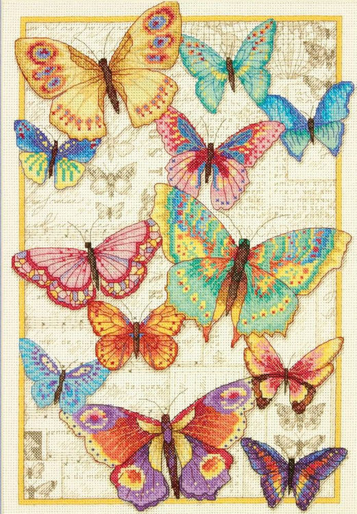 Butterfly Beauty Counted Cross Stitch Kit, Dimensions D70-35338
