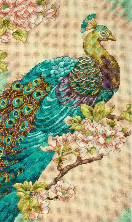 Indian Peacock Counted Cross Stitch Kit, Dimensions D70-35293