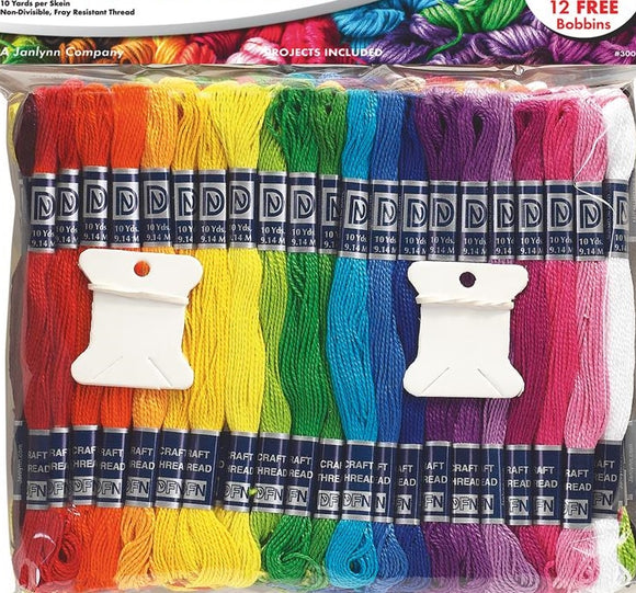 Perle Cotton Embroidery Thread Pack of 105 -Janlynn JUMBO Set
