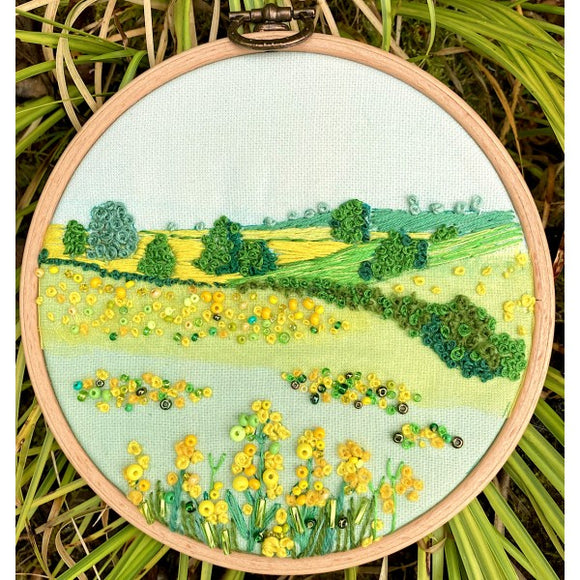 Fields of Gold Embroidery Kit, Rowandean Embroidery