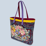 Glorafilia Tapestry Kit, Needlepoint Kit Floral Paisley Tote Bag