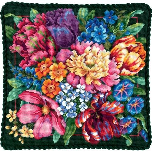 Floral Splendour Tapestry Needlepoint Kit, Dimensions D72-120011