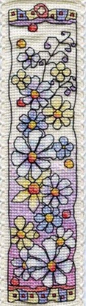 Flower Meadow Bookmark Cross Stitch Kit, Michael Powell Art BM017