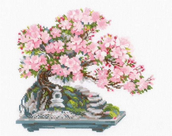 Flowering Bonsai Cross Stitch Kit, Riolis R2042