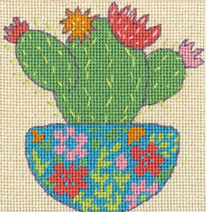 Flowering Cactus Tapestry Needlepoint Kit, Dimensions D71-07248
