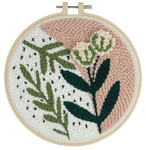 Foliage Floral Punch Needle Kit, Trimits (with hoop and tool) GCK144