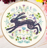 Folk Hare Embroidery Kit, Bothy Threads