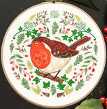 Folk Robin Embroidery Kit, Bothy Threads
