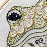 Frog Embroidery Kit, Cinnamon Stitching