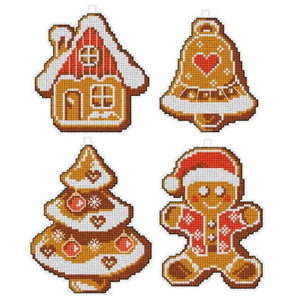 Gingerbread Men Cross Stitch Kit Ornaments, Orchidea ORC.7662