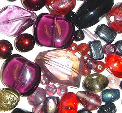 Glass Beads - Luxury Bead Pack - Burgundy Blush (II)
