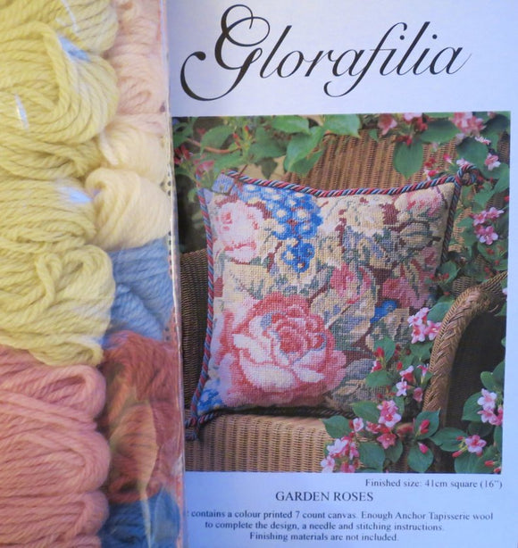 Garden Roses, Glorafilia Needlepoint Kit GL850