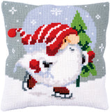 Gnome in Snow CROSS Stitch Tapestry Kit, Vervaco PN-0188665